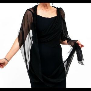 BLACK CHANEL SILK GOWN - EUR 42